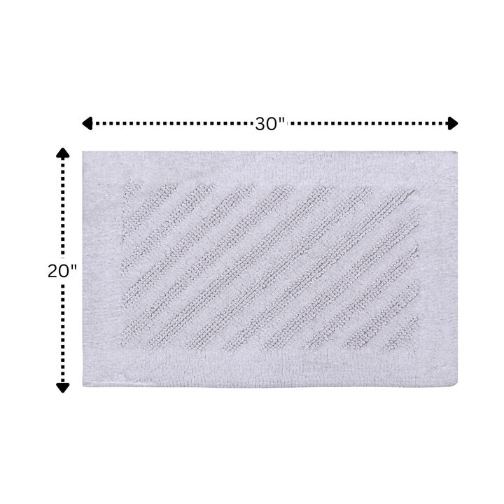 Knightsbridge Shooting Star 220 GSF Reversible Bath Rug 20 x 30 - White