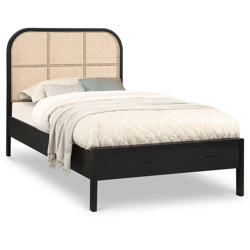Meridian Furniture Siena Black Ash Wood Twin Bed