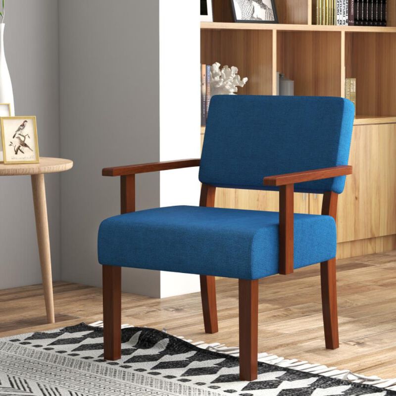Hivvago Wooden Frame Accent Chair Upholstered Living Room Chair