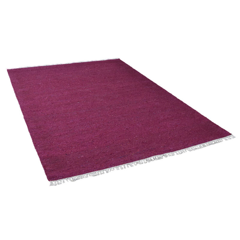 RUGSOTIC CARPETS HAND WOVEN FLAT WEAVE KILIM COTTON & POLYESTER ECO-FRIENDLY AREA RUGS  - Rectangle Shape, Solid Plain Design, Low Pile  Handmade Area Rugs (DCP111) image number 2