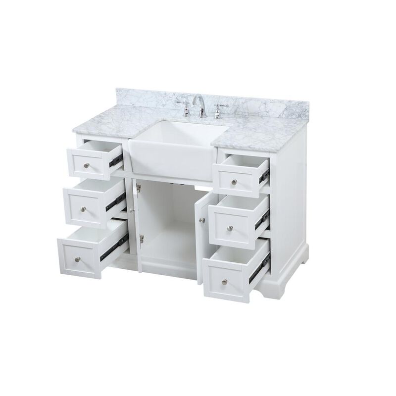 Elegant Kitchen and Bath 48 inch Single bathroom vanity in white