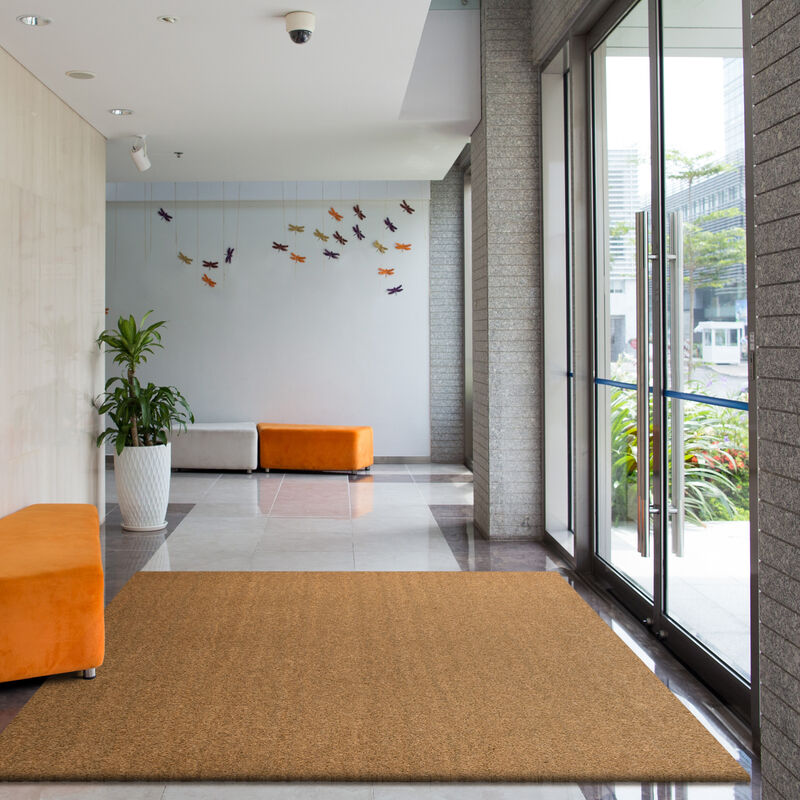 Peater Classic Casual Commerical Natural Coir Light Brown 6 ft. x 9 ft. Doormat