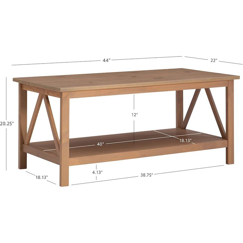 Linon Titian Driftwood Coffee Table image number 6