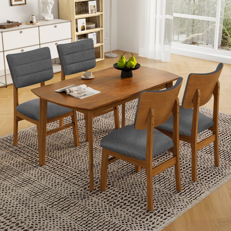 Zekast Scandinavian 4‑Piece Dining Table Set image number 1