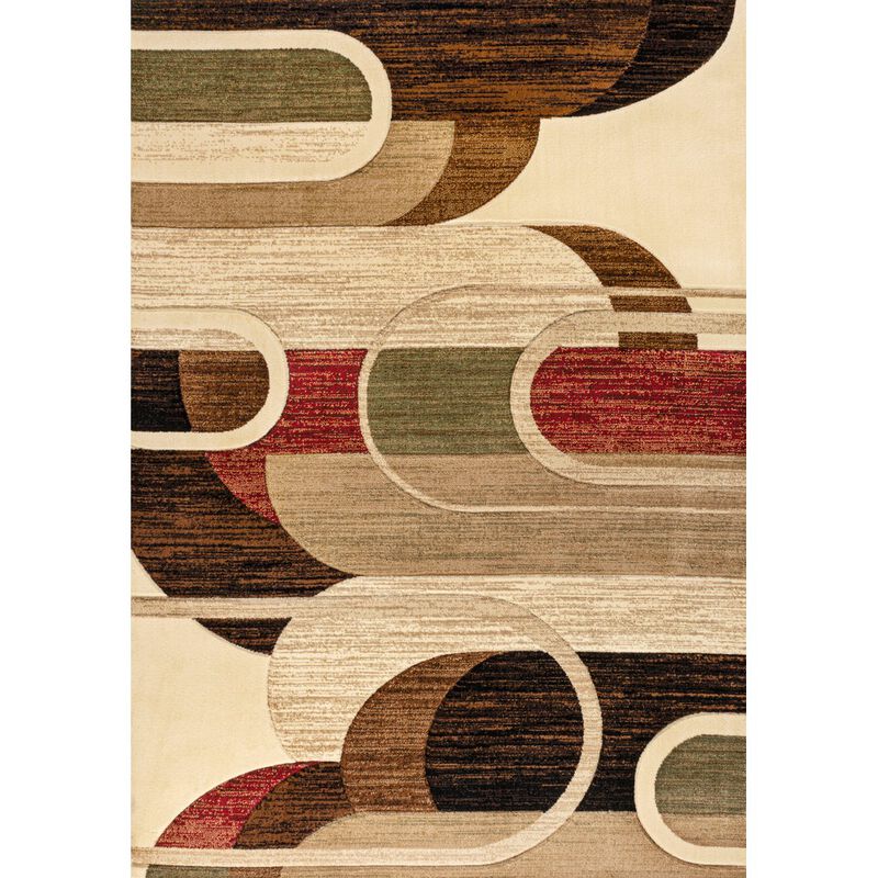 Tamara Retro Abstract Arches Area Rug