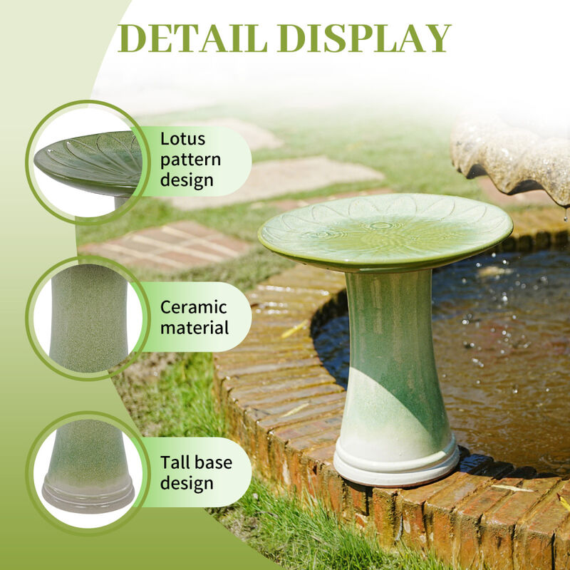 Slalhe Ceramic Bird Bath image number 5