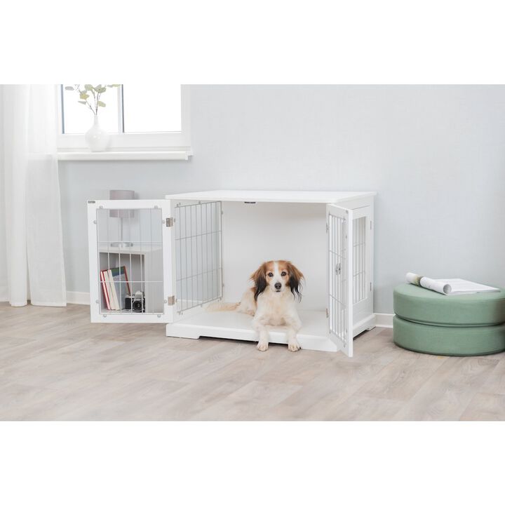 TRIXIE Dog Crate, Wooden Indoor Kennel Furniture for Dogs Up to 25 lb