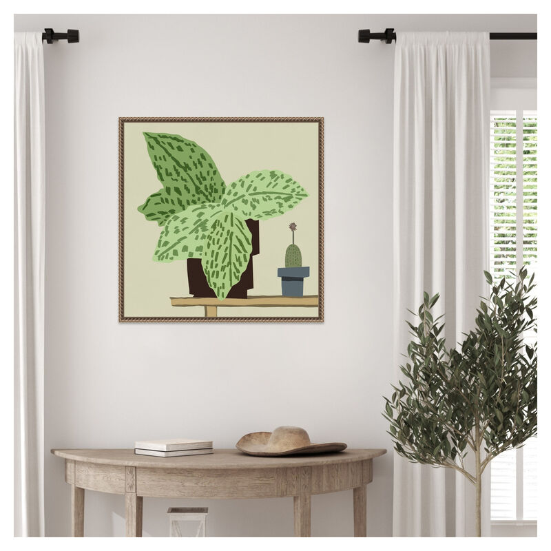 Large Leafy Plant by Little Dean Framed Canvas Wall Art image number 4