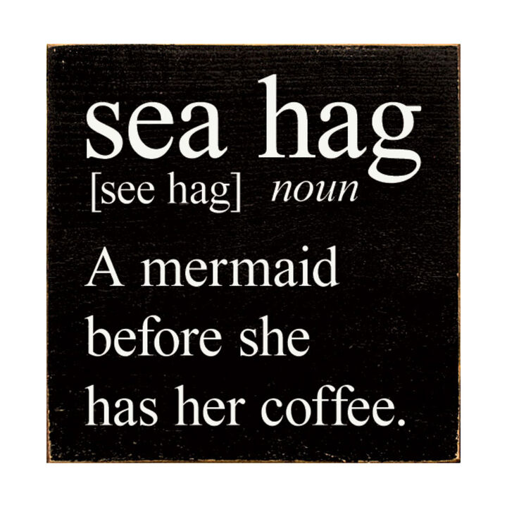 Funny Ocean Theme Wooden Wall Decor Sign for Mermaid Lovers