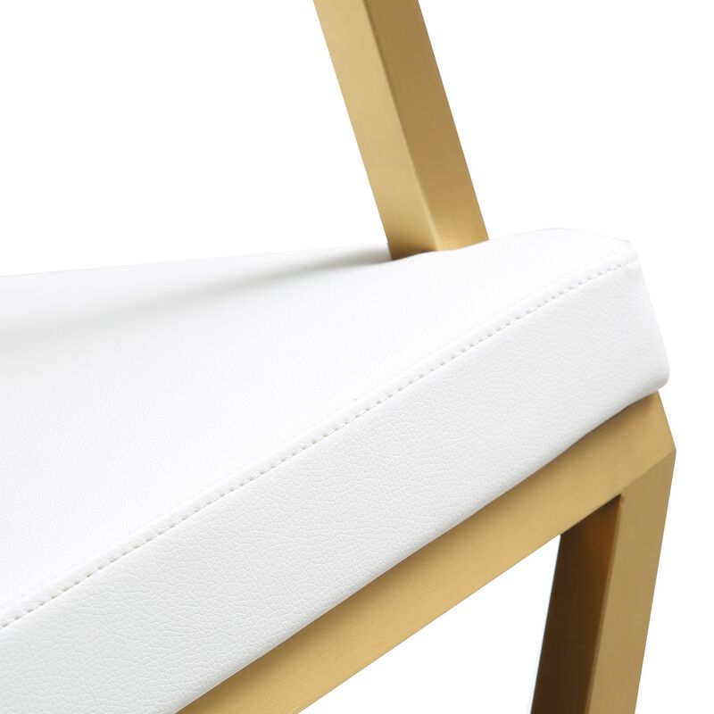 Tov Furniture Director Steel Barstool, Tall, White image number 6