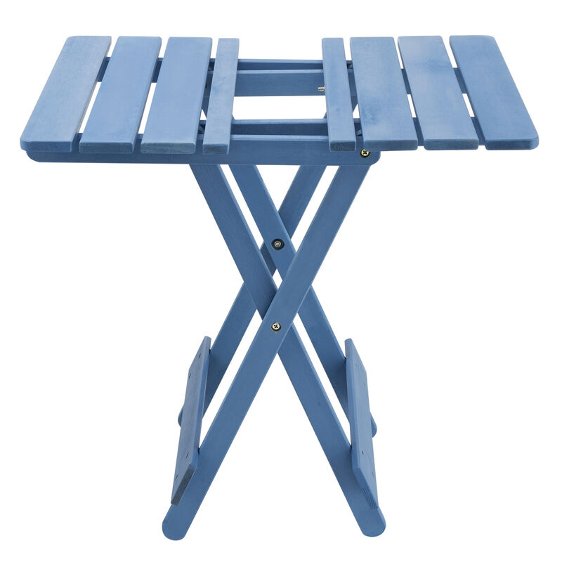 WOW PIONEER Folding Square Solid Wood Patio Side Table Portable Space-Saving Outdoor Furniture for Backyard Balcony Drinks Books Small Item Storage image number 7