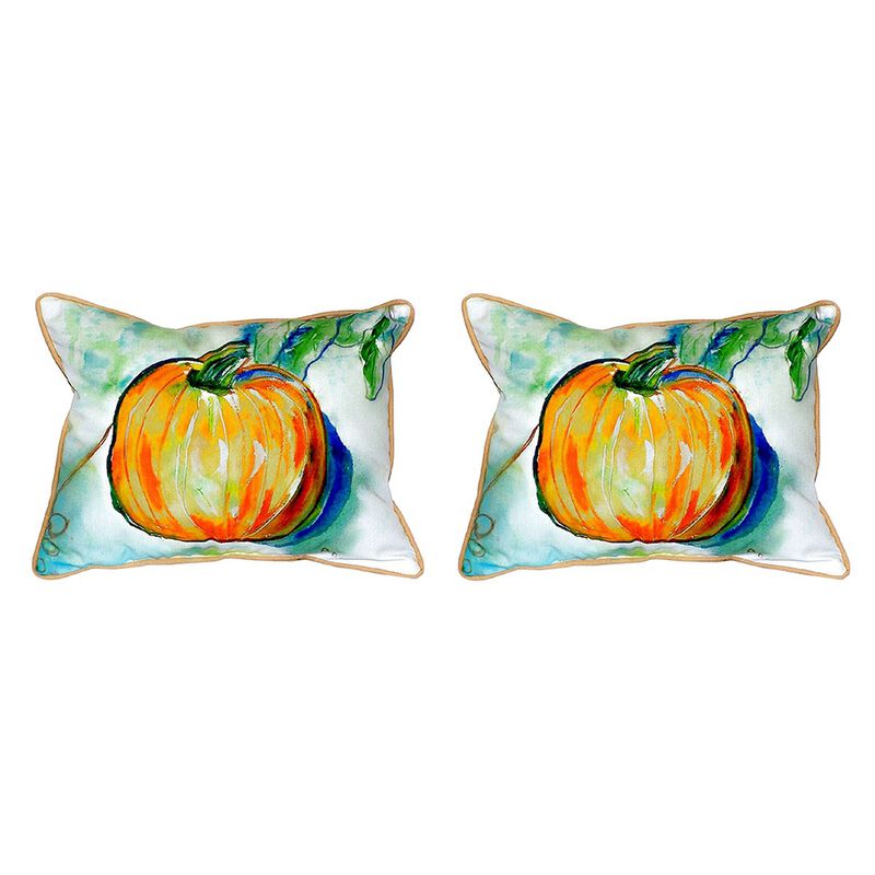 Pair Of Betsy Drake Poinsettia Small Outdoor Indoor Pillows 12 Inch X 12 Inch image number 0