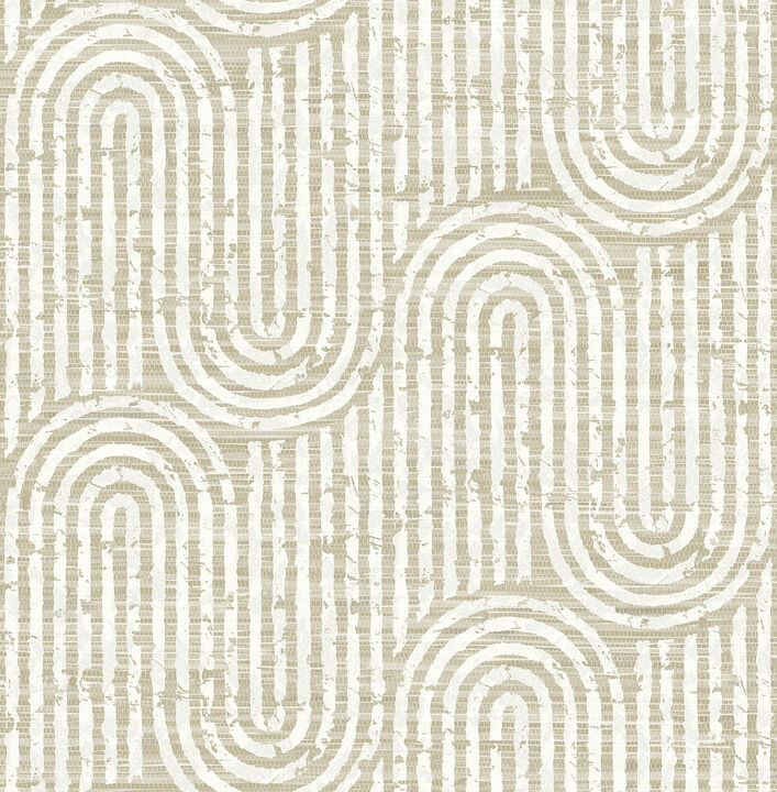 Trippet Light Brown Zen Waves Wallpaper