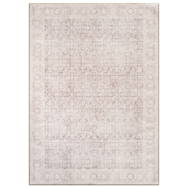 World Rug Gallery Elise Blue Distressed Medallion Indoor Rug &ndash; Flat Pile, Washable with Non-Slip Backing image number 0