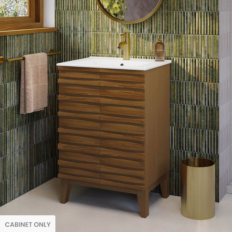 Cascade 24" Bathroom Vanity in Black Cabinet Only image number 1