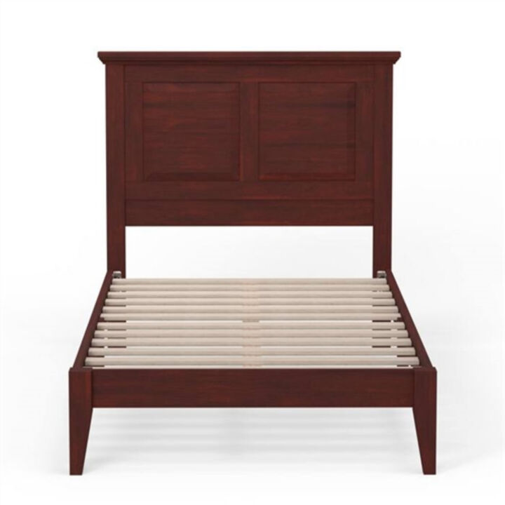 Traditional Solid Wooden Platform Bed Frame with Headboard