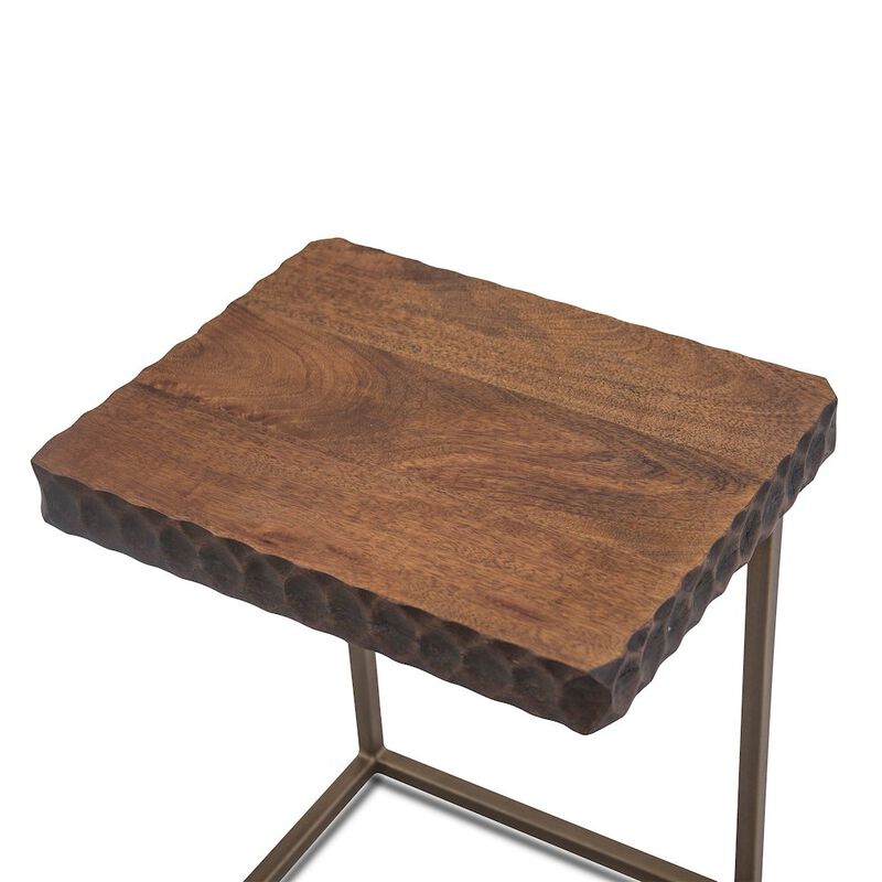 World Interiors Vallarta Side Table in Mango Wood with Two Tone Finish image number 7