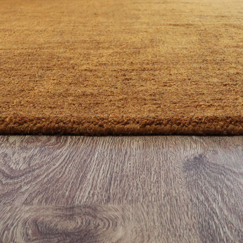 RUGSOTIC CARPETS HAND KNOTTED LOOM WOOL ECO-FRIENDLY AREA RUGS  - Rectangle, Solid Plain Design, High Pile Handmade Anti Skid Area Rugs for Living Room, Bed Room (L00111) image number 5