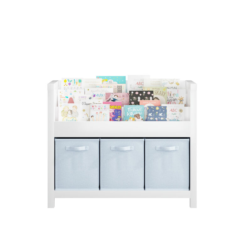 TATEUS Kids Bookcases 3 Tier Front-Facing Storage image number 6