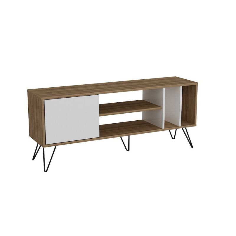 Decorotika Mistico 55'' Tv Stand - Walnut & White