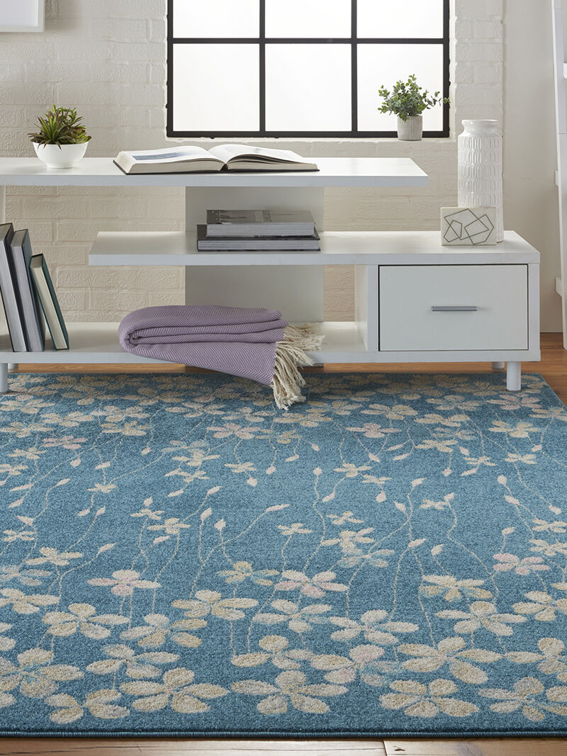 Tranquil TRA04 Turquoise 6' x 9' Rug
