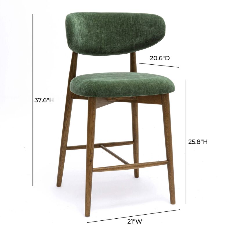 Performance Textured Velvet Counter Stool