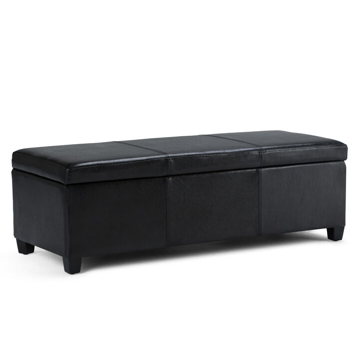 Simpli Home Avalon Storage Ottoman Bench