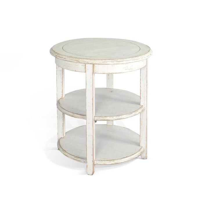 Sunny Designs White Sand Side Table