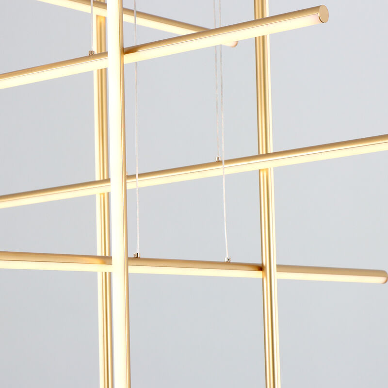 8 - Light Modern Chandelier Long Hanging Pendant for High Ceiling image number 6