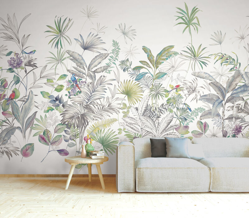 Tropical Green Wall Mural image number 1