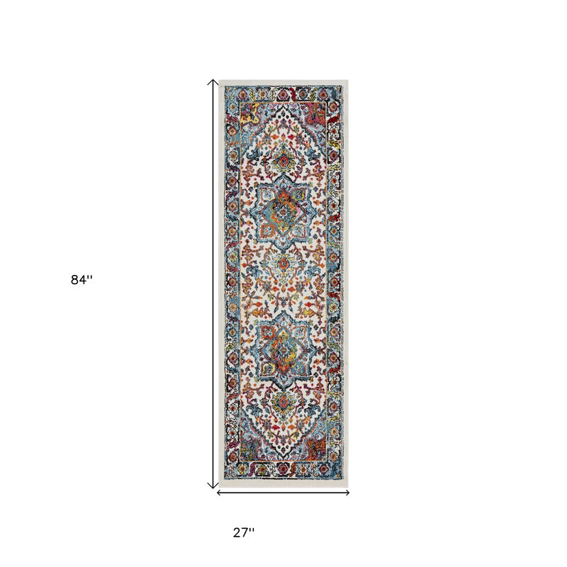 HomeRoots Medallion Runner Rug image number 5
