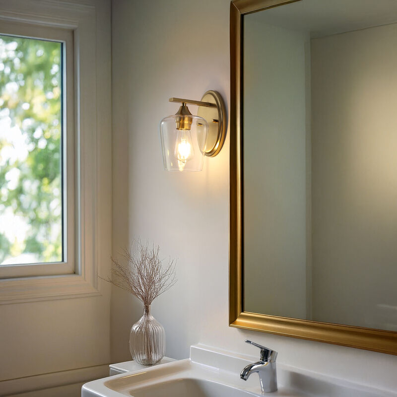 Jayne Iron/Glass Cottage Rustic LED Vanity Light image number 7