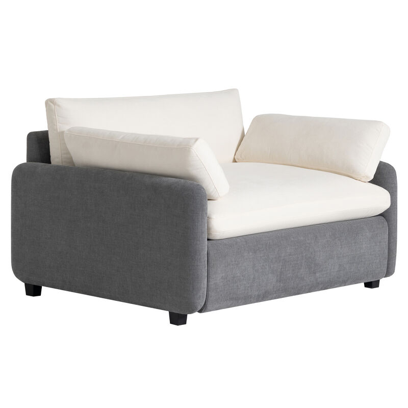 Whisen Modern Accent Chairs, Wide and Deep Couch Lounge with Pillows image number 3