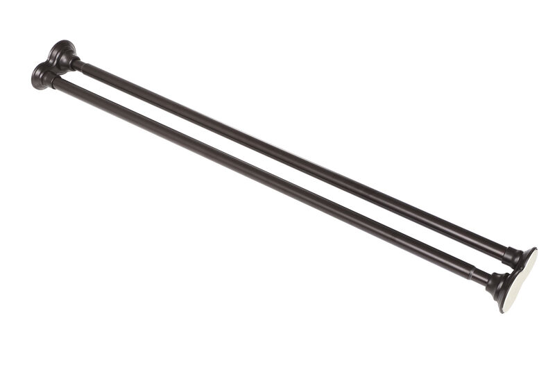 Adjustable 72 Proof Aluminum Double Shower Curtain Rods image number 2