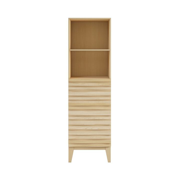 Cascade 17 x 17 x 60 Freestanding Linen Cabinet in Natural Oak