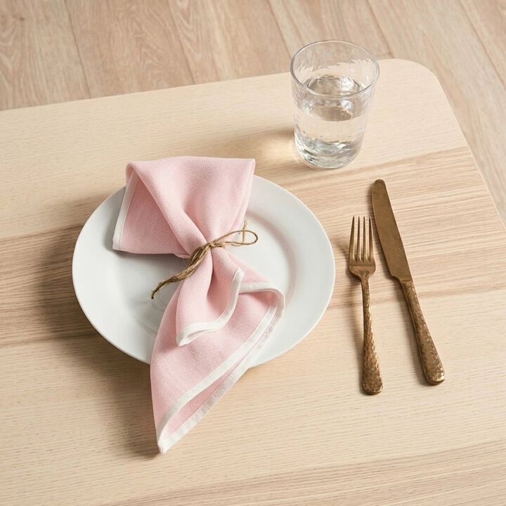 Linen Dinner Napkins Set of 4 for Dining Table Decor, 20 x 20 Inch - Kensington