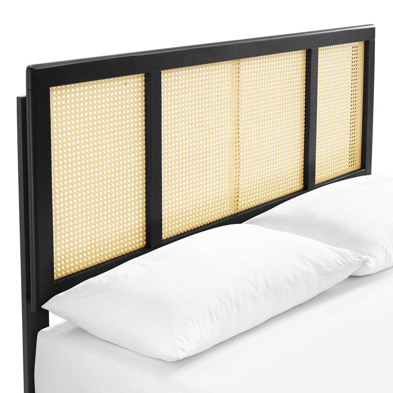 Modway - Kelsea Cane and Wood Full Platform Bed with Angular Legs image number 5