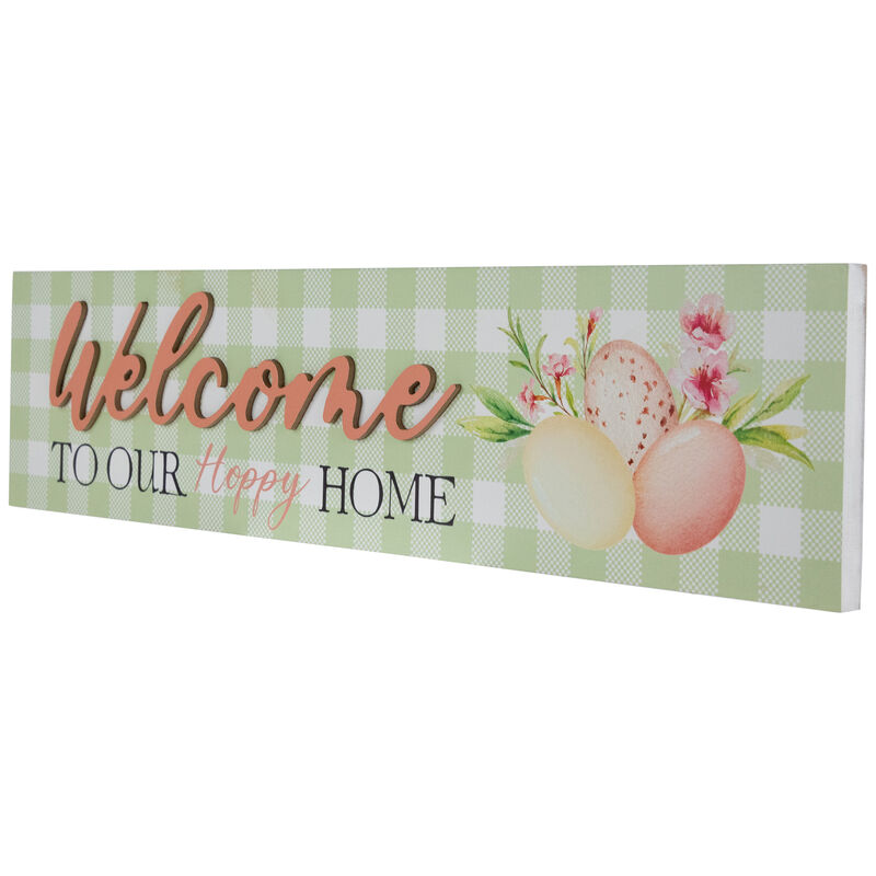 Welcome to Our Hoppy Home Easter Wall Sign - 19.75"