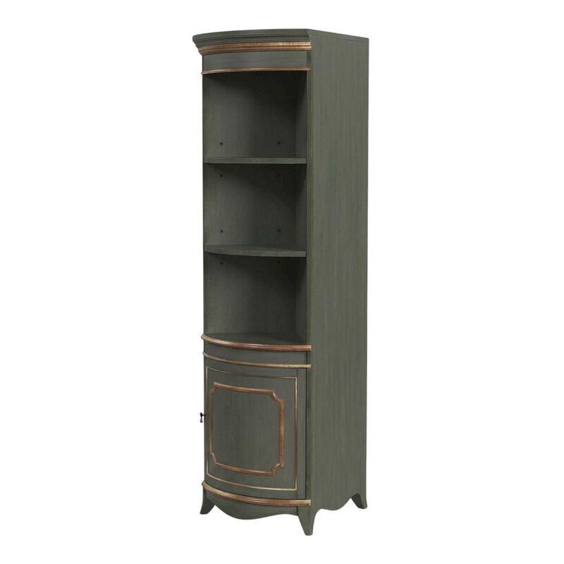 Butler Specialty Dowling 24 in W x 73 in H Quarter Round Corner Cabinet, Pastel Green image number 1