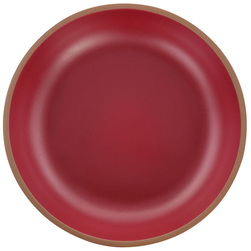 Gibson Home Rockabye 4 Piece Melamine Dinner Bowl Set in Dark Pink