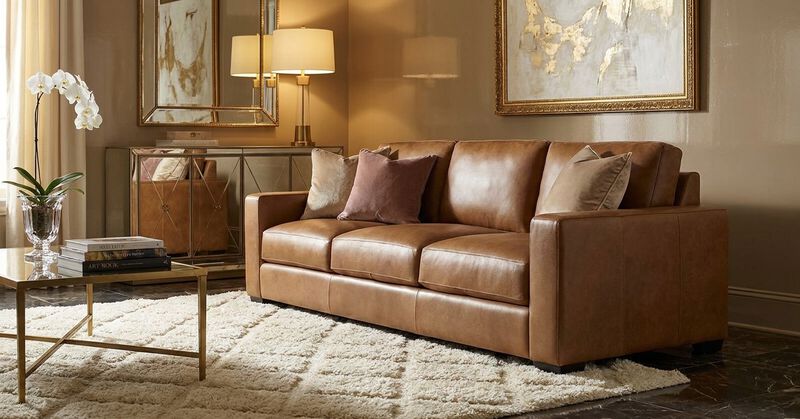 Dawkins Leather Sofa image number 1