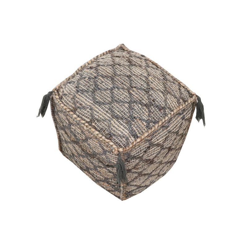 Contemporary Circe Pouf in Taupe