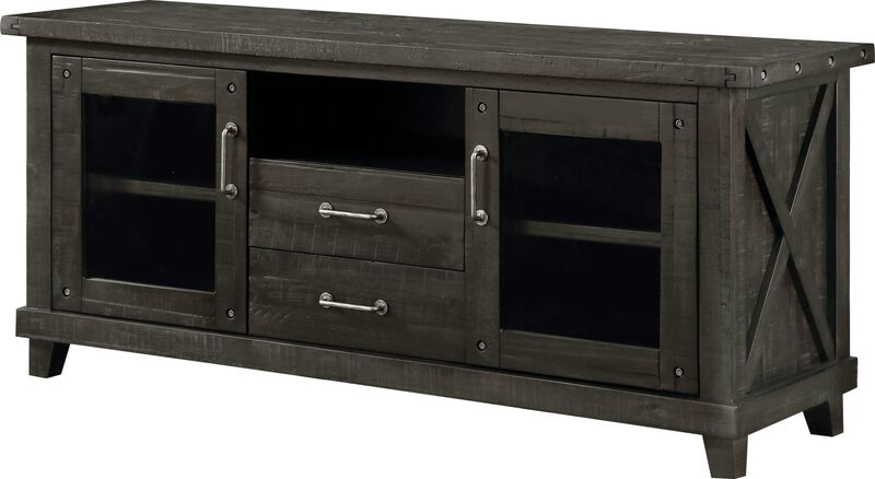 Yosemite Solid Wood Two Drawer Media Console in Cafe