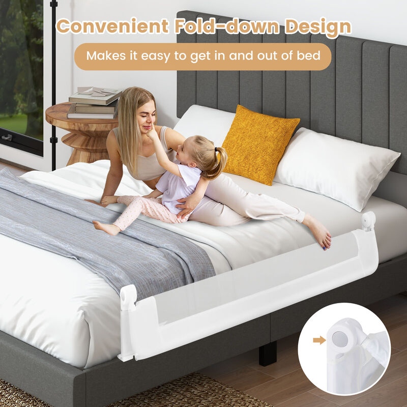 Adjustable Baby Bed Rail with Swing Down Design and Safety Strap for Bedroom image number 3