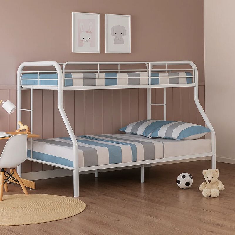 Fegy Bunk Bed with Ladder and Rails, Metal Frame image number 6