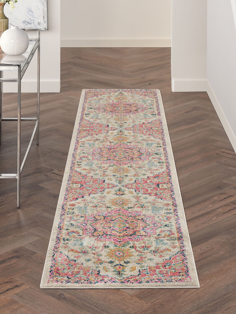 Passion PSN25 Ivory/Pink 2'2" x 7'6" Rug image number 1