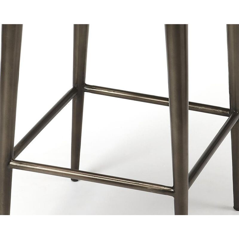 Butler Specialty Company Maxwell Leather 32 Bar Stool, Dark Brown