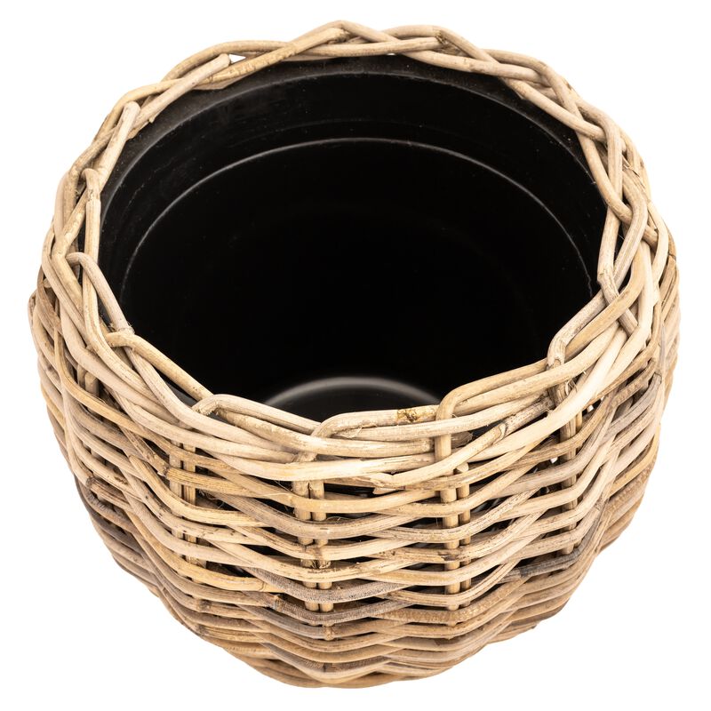Saboga Home&trade; Round Belly Planter with Plastic Insert image number 3
