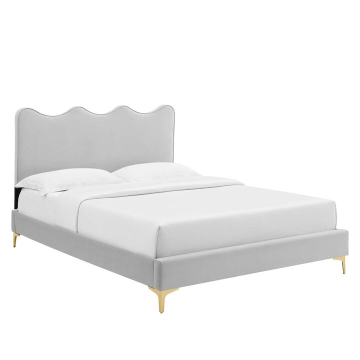 Modway - Current Performance Velvet Twin Platform Bed