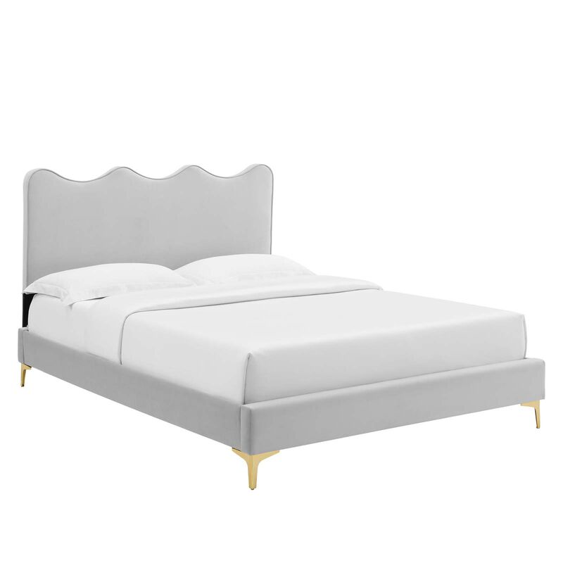 Modway - Current Performance Velvet Twin Platform Bed image number 0